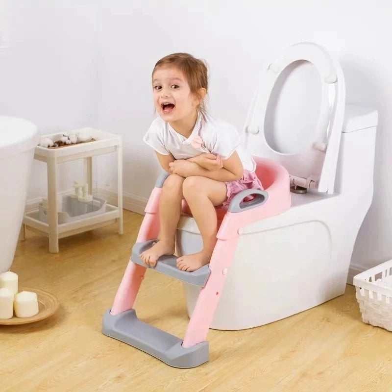 1-8 Years Children's Potty Baby Toilet Seat With Adjustable Ladder - Babymate